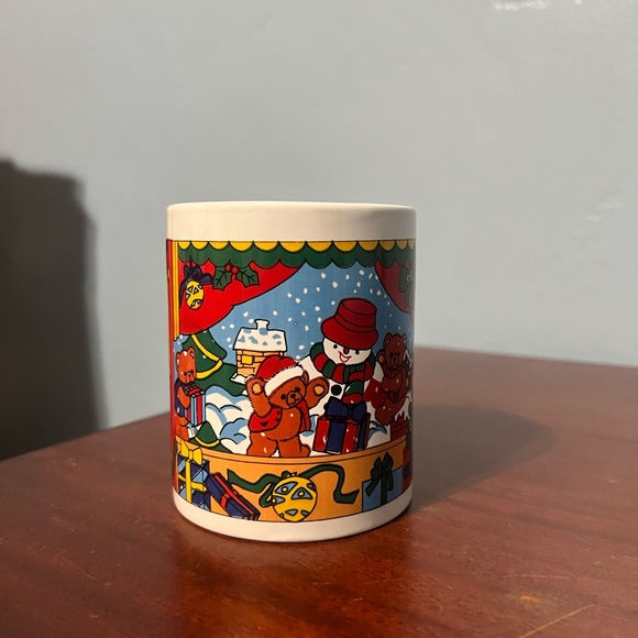 Anco Merchandise Christmas Teddy Bear Snowman Winter Cozy Decor Mug Preowned - Picture 2 of 16